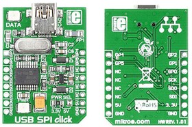 Фото 1/4 MIKROE-1204, USB SPI click MCP2210 Development Kit MIKROE-1204