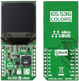 Фото 1/2 MIKROE-1585, MIKROE-1585, OLED C click 1.1in OLED Display Add On Board With SEPS114A