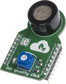 MIKROE-1630, Дочерняя плата, Air Quality Click, высокочувствительный датчик качества воздуха MQ-135, потенциометр