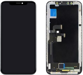 Дисплей (экран) в сборе с тачскрином для iPhone X с рамкой черный (Premium LCD)