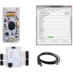 EV3DK, Audio IC Development Tools Includes EasyVR 3 Module, Arduino Shield adapter, QuickUSB cable, and Sensory QT2SI Lite License.