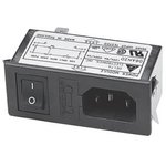 06AN2, AC Power Entry Modules Power Entry Module, Snap-In, 115/250VAC, 6A ...