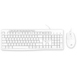 Комплект (клавиатура+мышь) Oklick S650, USB, проводной, белый [1875257]
