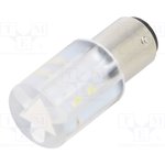 1856035W, Индикат.лампа: LED; BA15D,T20; белый; пластик; 24ВAC; 24ВDC
