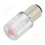 18561230, Индикат.лампа: LED; BA15D,T20; красный; пластик; 230ВAC; 230ВDC