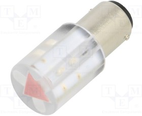 18561230, Индикат.лампа: LED; BA15D,T20; красный; пластик; 230ВAC; 230ВDC