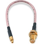 Coaxial cable, RP-SMA jack (straight) to MMCX plug (straight), 50 Ω, RG-316/U ...