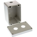 03226000.B23, Light Grey Plastic Euromas Push Button Enclosure - 2 Hole 22mm Diameter