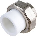 10155020, Муфта разъемная 25x3/4' ВР полипропиленовая PPR американка, белая