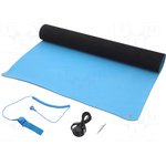 STW424014, Коврик настольный, ESD, L: 0,9м, W: 0,6м, Thk: 2мм, синий (светлый)