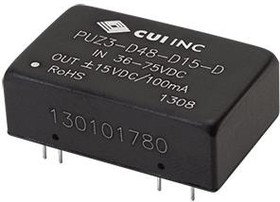 Фото 1/2 PUZ3-D5-S12-D, 3 W, 2:1 Input Range, Single/Dual Regulated Output, 24 Pin DIP, 1500 Vdc Isolation Dc-Dc Converter - 5 Vdc, 0.6 A ...