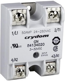 84134002, Solid State Relays - Industrial Mount SSR Relay, Panel Mount, IP00, 280VAC/10A, LVAC In, Zero Cross