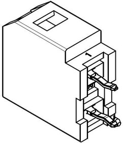 Фото 1/2 151048-2203, Headers & Wire Housings CP6.5 HDR GW DR VRT 2CKT POLZ POSLCK YLW