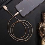 18-4249, USB-Lightning кабель для iPhone/metall/gold/1m/