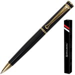 Ручка подарочная шариковая BRAUBERG "Perfect Black", корпус черный, узел 1 мм ...