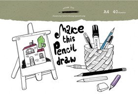 Фото 1/7 Альбом для рисования №1 School Draw А4 40л, склейка,обл.импорт.картон
