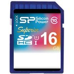 SP016GBSDHCU1V10, Флеш карта SD 16GB Silicon Power Superior SDHC Class 10 UHS-I ...