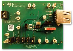 TPS2511EVM-141, Оценочная плата, TPS2511 контроллер USB порта зарядки и переключателя питания