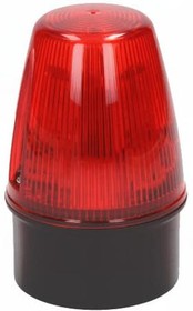 Фото 1/4 LED100-01-02, LED100 Series Red Flashing Beacon, 10 → 17 V ac/dc, Surface Mount, LED Bulb, IP65