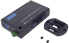 Фото 1/2 USB-4630-AE, Промышленный модуль HUB, 10-30ВDC, Набор кабель USB, 700мА