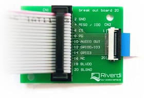 Фото 1/2 BREAK OUT BOARD 20, Display Development Tools Soldered break-out board, ZIF20  IDC20