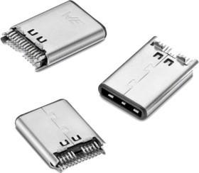 632712000011, USB Connector, USB-C 3.1 Plug, Right Angle, Positions - 22