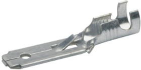 Faston plug, 6.3 x 0.8 mm, L 28 mm, uninsulated, straight, 1.5-2.5 mm², AWG 16-14, 2230
