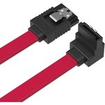 Vention KDDRD, Кабель Vention SATA 3 M/SATA 3 M угол 90 с защелками, красный - 0.5 м