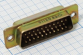 Прямоугольный соединитель штекер, 32P, 32 контакта, РП15-32ШВВ