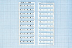 Маркировочная карта для кабеля миниатюрная 4.2x2мм, №15079 карта маркировочная mini-WSB 1-9&10X\\WAGO 248-565