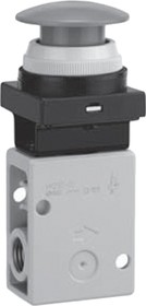 VM230-02-30GA, Push Button (Mushroom) Pneumatic Relay Pneumatic Manual Control Valve VM200 Series, R 1/4, 1/4, III B