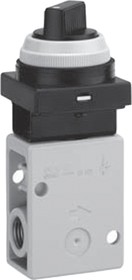 VM230-02-34BA, Twist Selector (2 Position) Pneumatic Relay Pneumatic Manual Control Valve VM200 Series, R 1/4, 1/4, III B