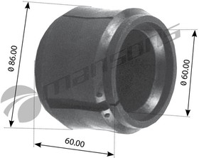 200.019, Втулка стабилизатора DAF заднего (60x86x60мм) MANSONS
