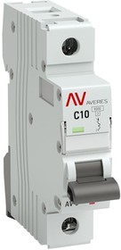 Автоматический выключатель AV-6, DC, 1P, 10A, 6kA, AVERES mcb6-DC-1-10C-av
