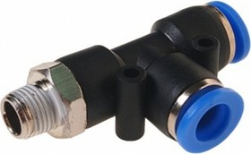 Фото 1/2 Фитинг Т-образный с наружной резьбой (8 мм; 1/8") для пластиковых трубок RF-SPD08-01(2163)