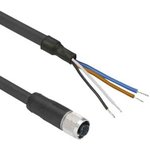 XZCP1169L5, Straight Female 4 way M12 to Unterminated Sensor Actuator Cable, 5m