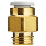 KQ2H16-G04A, KQ2 Series Straight Threaded Adaptor, G 1/2 Male to Push In 16 mm ...
