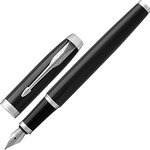 Ручка перьевая PARKER "IM Core Black Lacquer CT", корпус черный глянцевый лак ...