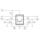 MP2122AGJ-P, Switching Voltage Regulators 6V, 2A, Low Quiescen t Current, Dual, Sy