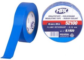 Фото 1/2 HPX-52100VD1920BL, Лента изоляционная, W 19мм, L 20м, D 0,15мм, синий, каучуковый