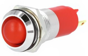 SWBU14024A, Индикат.лампа: LED, вогнутый, красный, 24-28ВDC, 24-28ВAC, d14,2мм