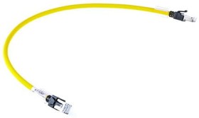 Фото 1/6 XS6W-6LSZH8SS50CM-Y, Cat6a Male RJ45 to Male RJ45 Ethernet Cable, FTP, STP, Yellow LSZH Sheath, 0.5m