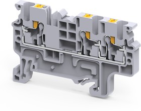 Клемма с 3-мя контактами push-in OptiClip СP-2.5-TRIPLET-I сер. КЭАЗ 331844 – купить оптом и в розницу