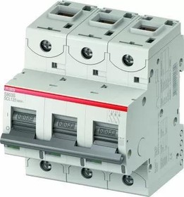 Выключатель автоматический трехполюсный S803N 10А C 36кА (S803N C10) | 2CCS893001R0104 | ABB, Выключатель автоматический трехполюсный