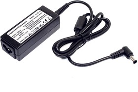 Фото 1/3 Блок питания (сетевой адаптер) для монитора и телевизора 14V 2.5A 35W 6.5x4.4 мм с иглой OEM черный, с сетевым кабелем