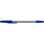 Ручка шариков. Buro прозрачный d=0.7мм син. черн. кор.карт. сменный стержень линия 0.5мм шестигр. без инд. Маркировки