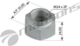 Фото 1/2 300.198, Гайка BPW стремянки (M24x2/SW36) MANSONS