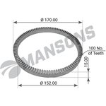 300.214, Кольцо АБС BPW (z=100) MANSONS