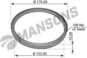 300.214, Кольцо АБС BPW (z=100) MANSONS