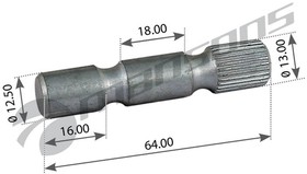 600.061, Палец RENAULT колодки тормозной (12x64мм) MANSONS